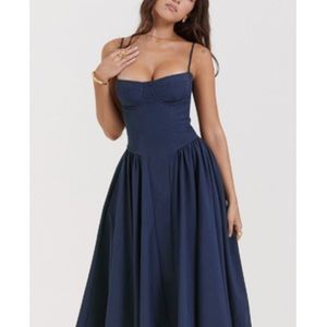 House of CB Navy Midi Dress